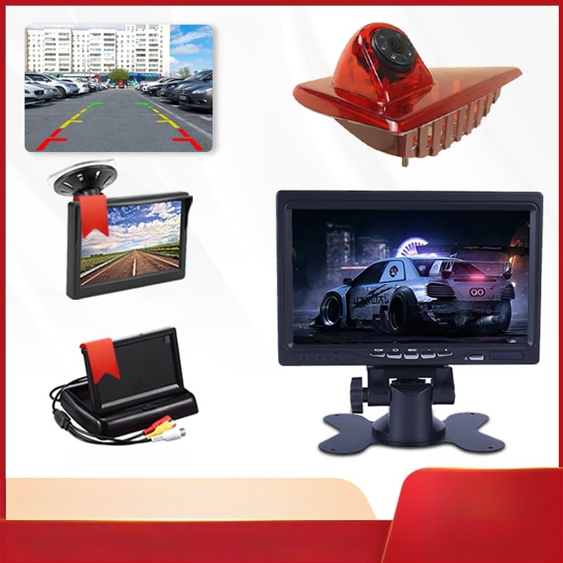 Cameră de mers în marșarier cu stop înalt pentru Nissan, Opel și Renault, unghi de vizualizare 170°, 12V, video AV, model JH-2023112507