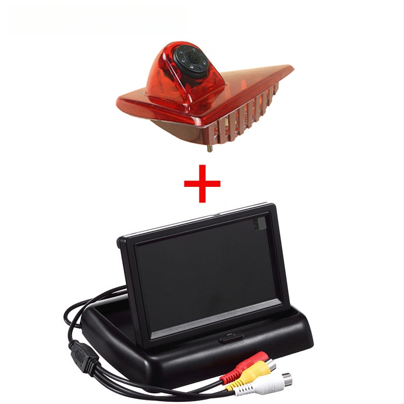 Cameră de mers în marșarier cu stop înalt pentru Nissan, Opel și Renault, unghi de vizualizare 170°, 12V, video AV, model JH-2023112507