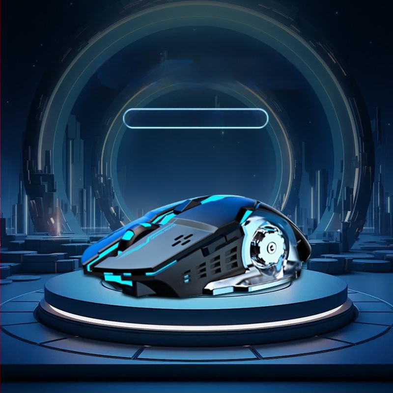 Жична игрова мишка WYG9 с 6 бутона, оптико-електронен сензор DPI 1200–3200, макро програмиране и персонализиране, кабел 1.4 м, тегло 130 g