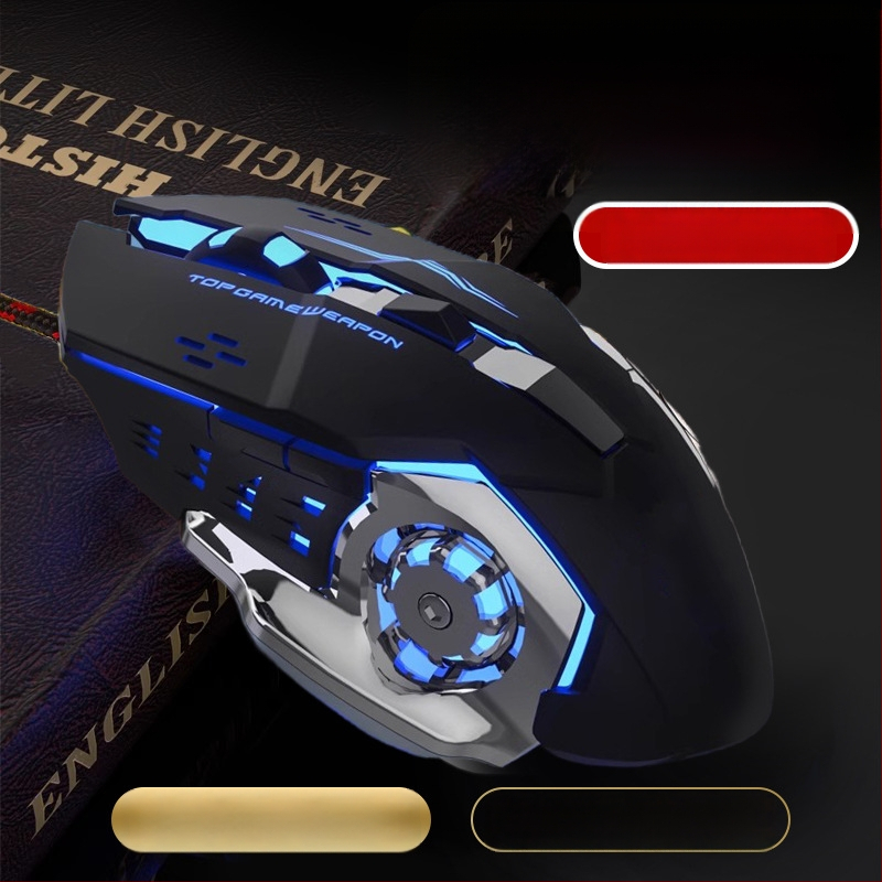 Жична игрова мишка WYG9 с 6 бутона, оптико-електронен сензор DPI 1200–3200, макро програмиране и персонализиране, кабел 1.4 м, тегло 130 g