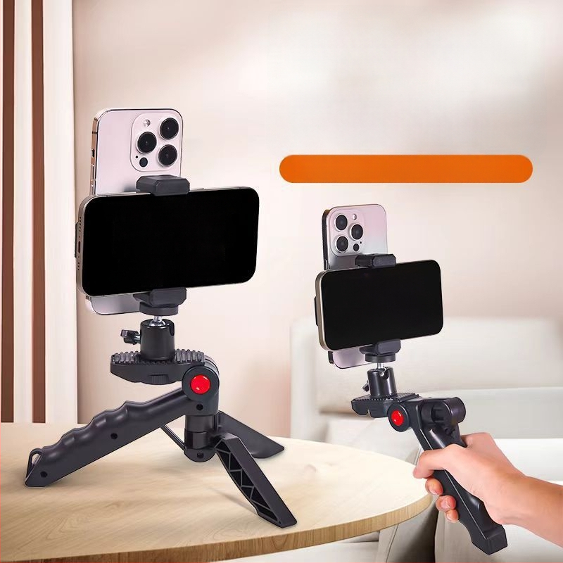 Dvojstranný držiak na telefón a teleprompter, stolný alebo ručný, viacfunkčný filmový nástroj pre dvojkamerový setup s titulky