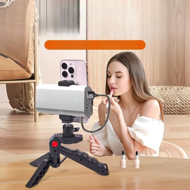 Dvojstranný držiak na telefón a teleprompter, stolný alebo ručný, viacfunkčný filmový nástroj pre dvojkamerový setup s titulky