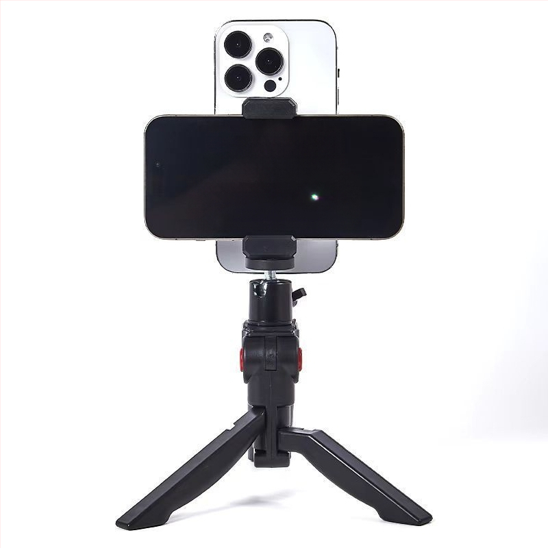 Dvojstranný držiak na telefón a teleprompter, stolný alebo ručný, viacfunkčný filmový nástroj pre dvojkamerový setup s titulky