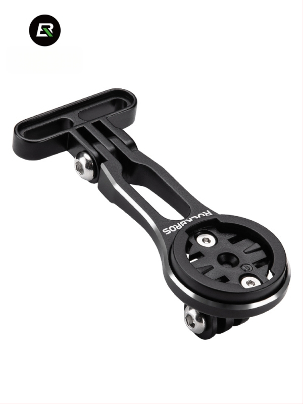 ROCKBROS Suport extins pentru bicicletă pentru computer de ciclism, montură pentru lanternă și bază pentru cameră de acțiune – aliaj de aluminiu AL6061