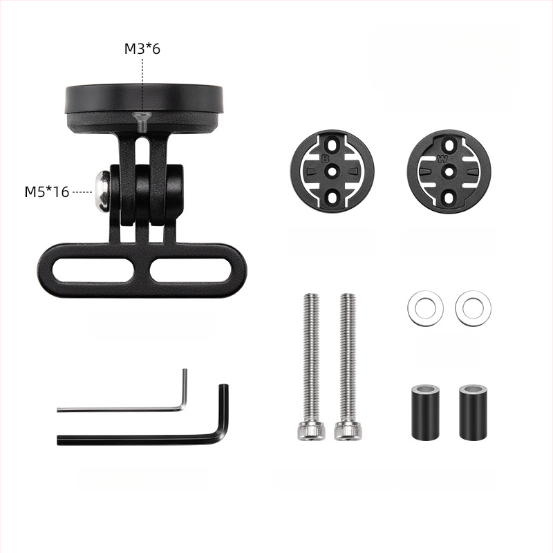 ROCKBROS Suport extins pentru bicicletă pentru computer de ciclism, montură pentru lanternă și bază pentru cameră de acțiune – aliaj de aluminiu AL6061