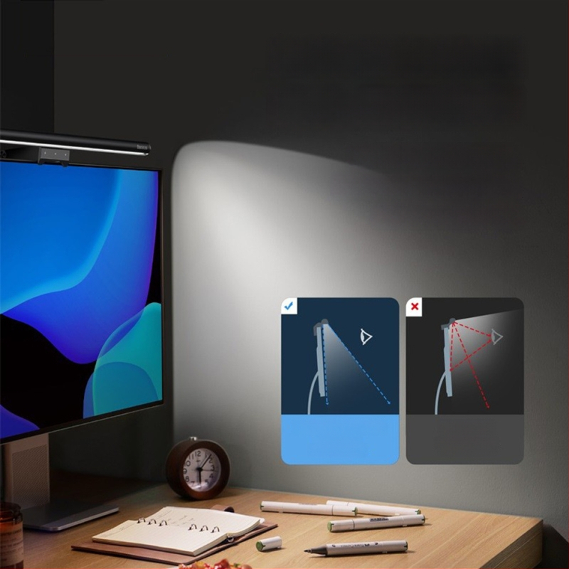 Висяща LED лампа за монитор — USB захранвана, сензорен превключвател, димируема, защита на очите