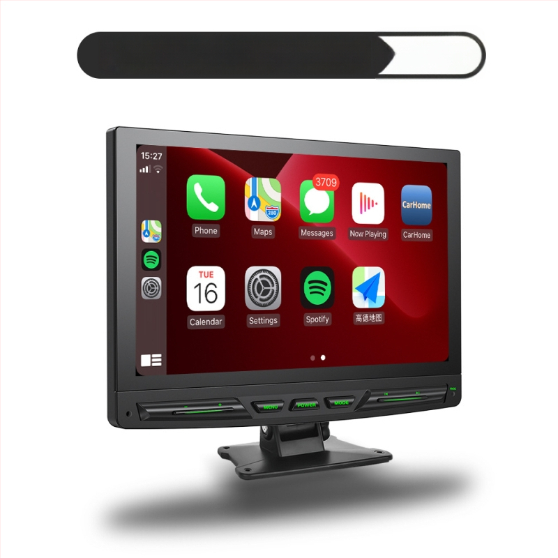 Ecran portabil wireless CarPlay, cu înregistrare auto și navigație la marșarier, model PS7002, display LCD, suport SD card, alimentare prin brichetă