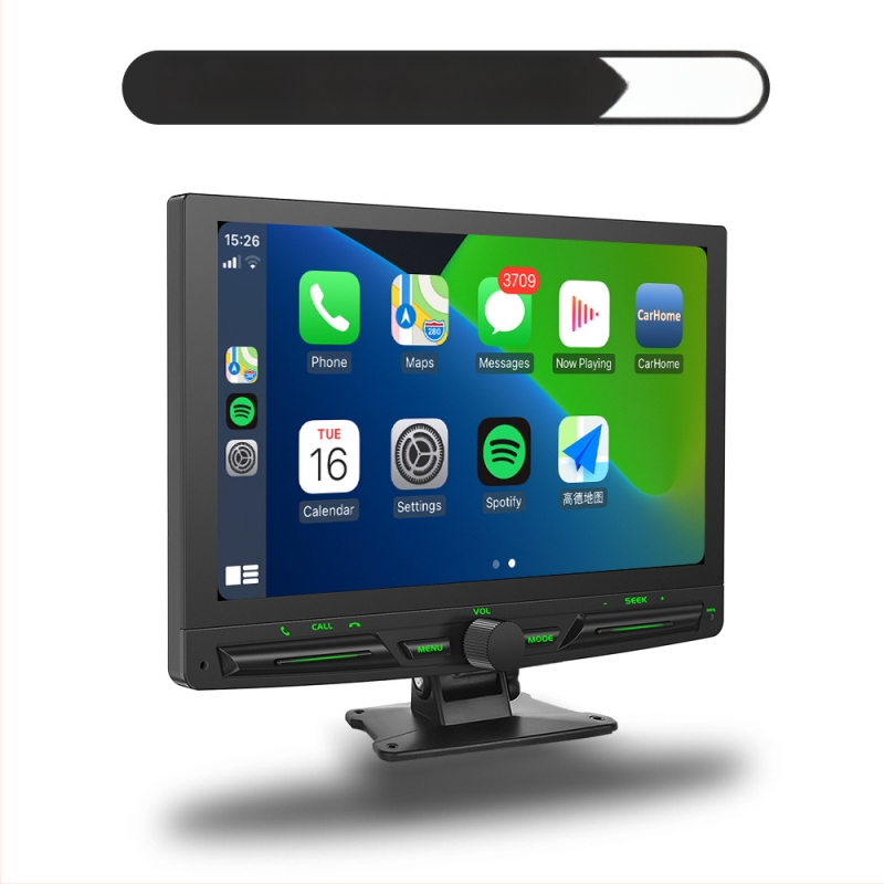 Ecran portabil wireless CarPlay, cu înregistrare auto și navigație la marșarier, model PS7002, display LCD, suport SD card, alimentare prin brichetă