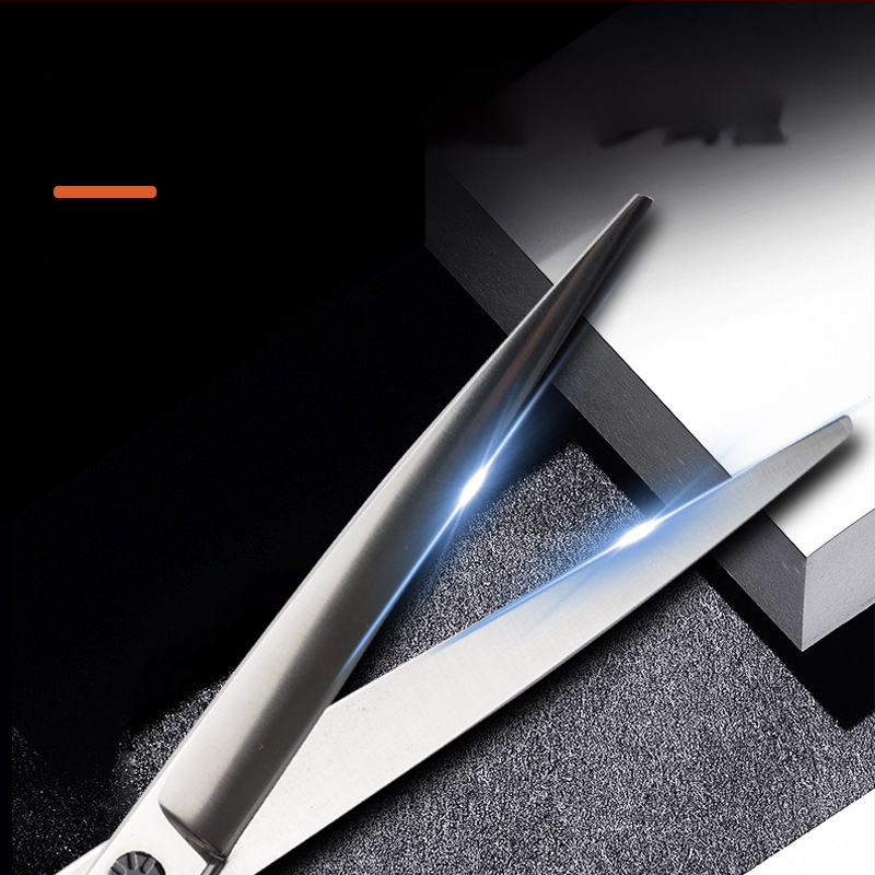 Hanchuang set de foarfece pentru animale de companie din oțel inoxidabil 440C, vârf curbat, lamă zimțată