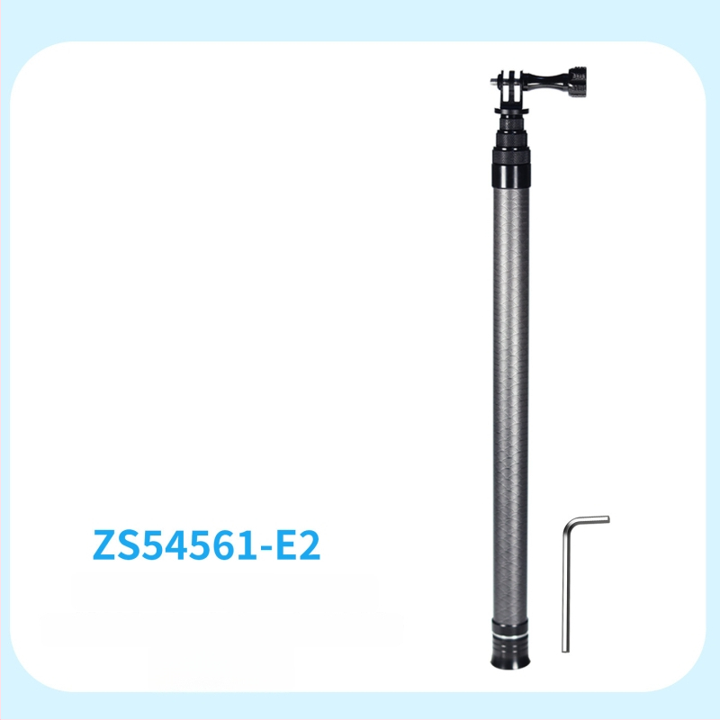 Monopod selfie din carbon cu 7 secțiuni, montaj 1/4 inch și interfețe duale, compatibil cu camere de acțiune și telefoane, sarcină maximă 2 kg