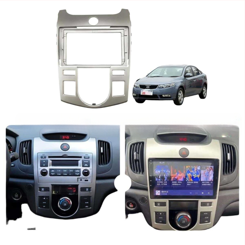 Bezel navigare Android pentru Kia Forte Cerato Foret; material ABS+PC; compatibil cu transmisie automată; ani de model 2009–2017; greutate 0,4 kg