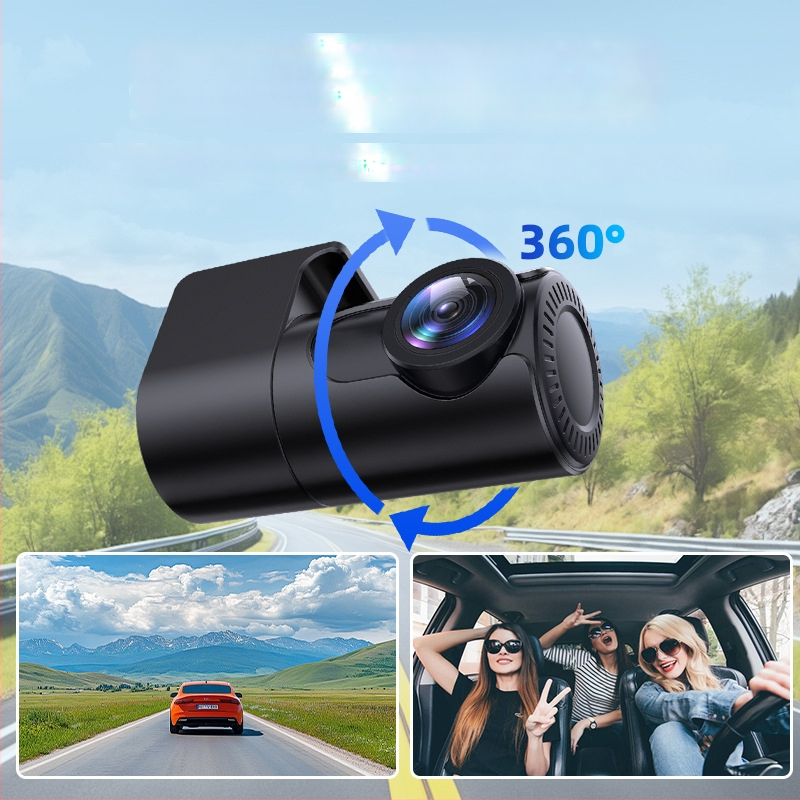 DVR ascuns pentru mașină cu 1080p, vedere nocturnă, unghi de 140°, Wi‑Fi, înregistrare în buclă