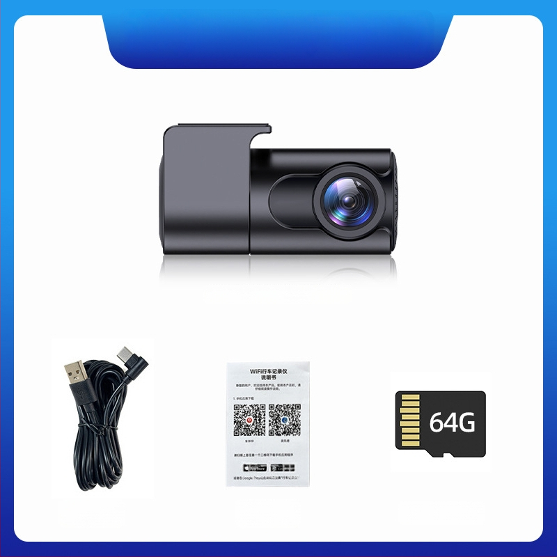 DVR ascuns pentru mașină cu 1080p, vedere nocturnă, unghi de 140°, Wi‑Fi, înregistrare în buclă