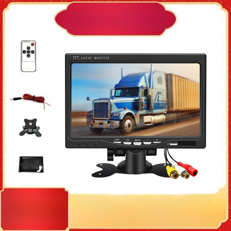 Display de monitorizare de 7 inchi și display auto HD de 10 inchi, HDMI și VGA, imagine inversă, televizor mic