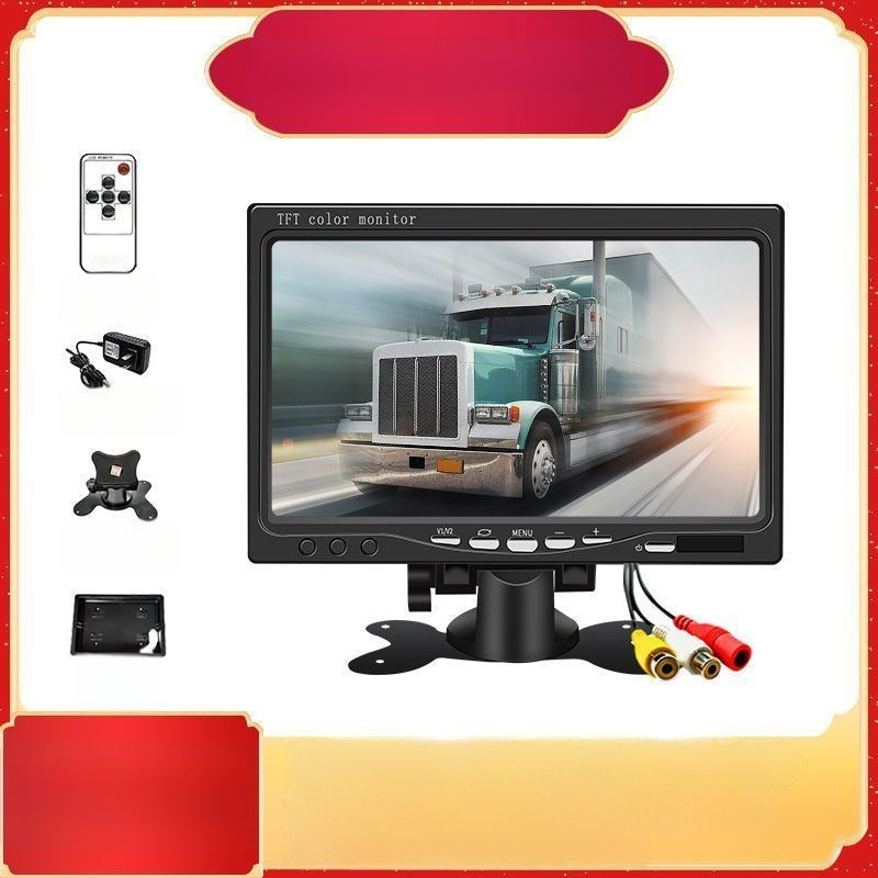 Display de monitorizare de 7 inchi și display auto HD de 10 inchi, HDMI și VGA, imagine inversă, televizor mic
