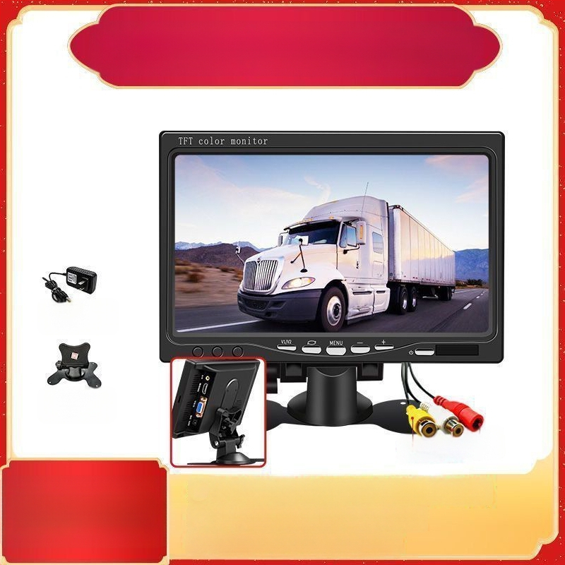 Display de monitorizare de 7 inchi și display auto HD de 10 inchi, HDMI și VGA, imagine inversă, televizor mic
