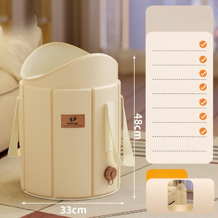 Αναδιπλούμενη λεκάνη ποδιών, υψωμένη και μονωμένη, από Oxford ύφασμα, PVC και μονωτικό πάνελ, κατάλληλη για μούλιασμα ποδιών