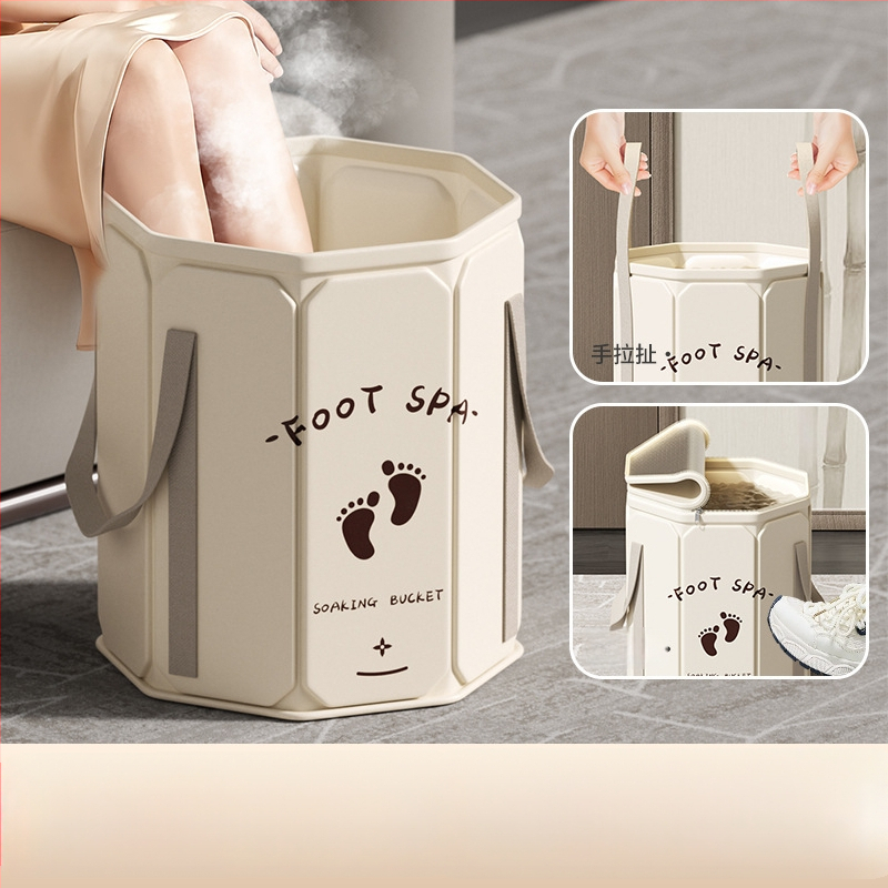 Αναδιπλούμενη λεκάνη ποδιών, υψωμένη και μονωμένη, από Oxford ύφασμα, PVC και μονωτικό πάνελ, κατάλληλη για μούλιασμα ποδιών