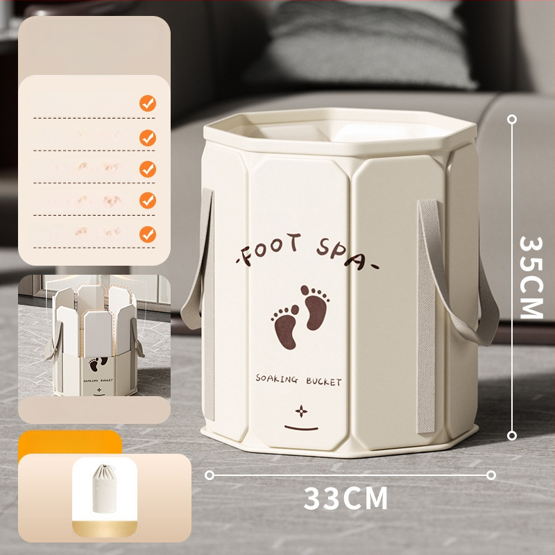 Αναδιπλούμενη λεκάνη ποδιών, υψωμένη και μονωμένη, από Oxford ύφασμα, PVC και μονωτικό πάνελ, κατάλληλη για μούλιασμα ποδιών