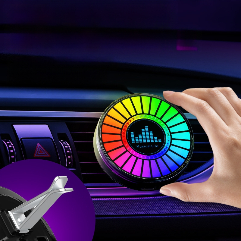 RGB LED λαμπτήρας εξαερισμού αυτοκινήτου με φωτισμό 3D ατμόσφαιρας, φωνητικό έλεγχο και αρωματοθεραπεία