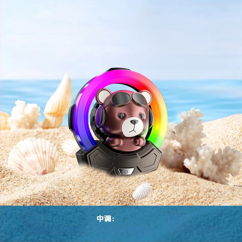 Carlox automobiļu aromatizētājs ar gaisa padeves klipu un atmosfēras gaismu – ziedu aromāts, Ambergris; 10–20 ml; iztvaikošanas laiks 61–90 dienas; derīguma termiņš 5 gadi