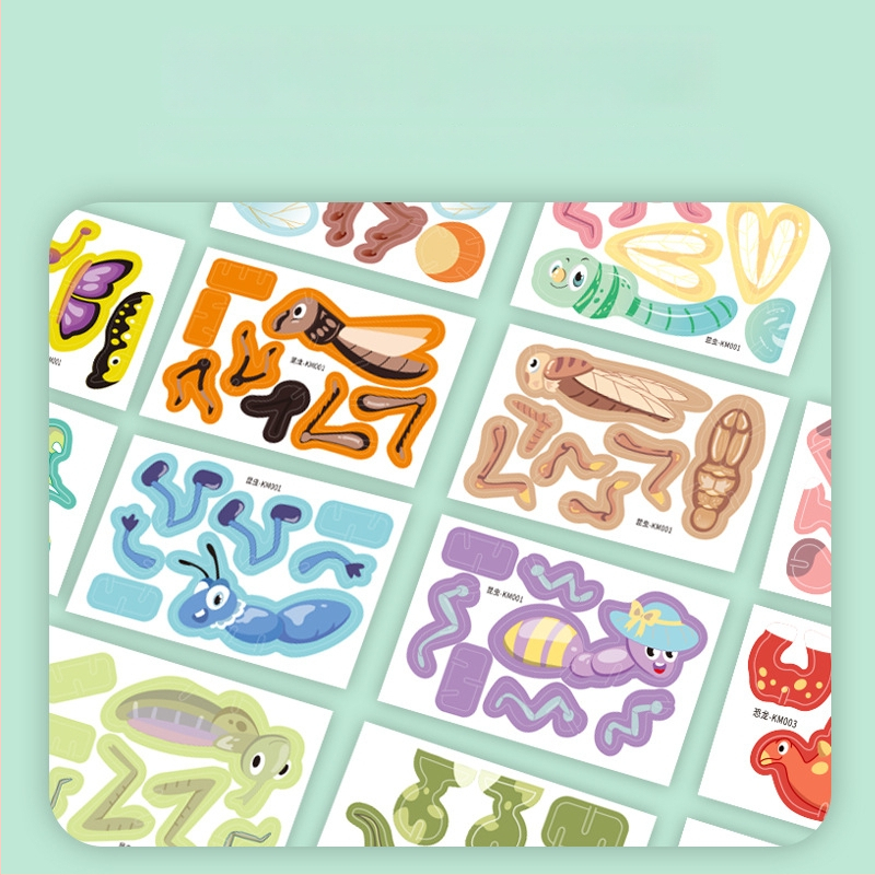 3D пъзел с насекоми за деца - хартиен DIY образователна играчка за възраст 4-6 години