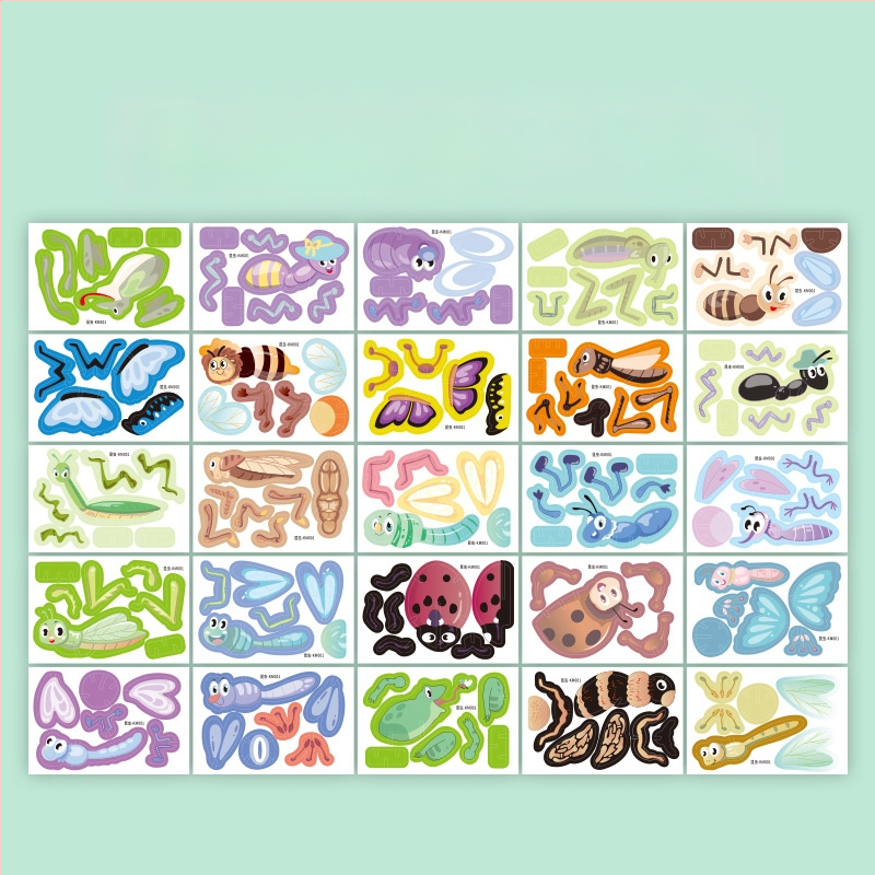 3D пъзел с насекоми за деца - хартиен DIY образователна играчка за възраст 4-6 години