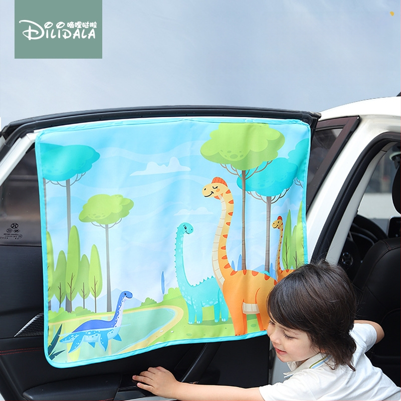 Cortină magnetică pentru geamul mașinii, cu design animat pentru copii (fibra poliesterică; rulou; opacitate groasă; personalizare producție; etichetă privată licențiată)