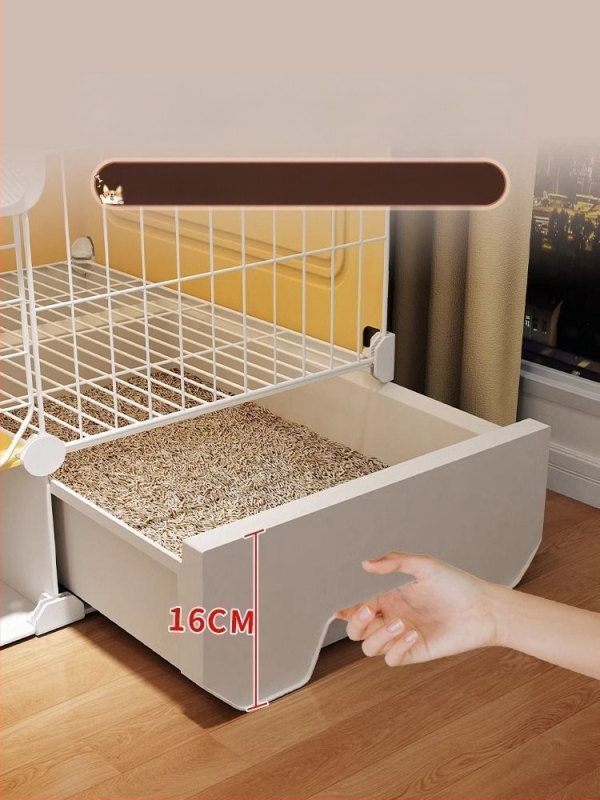 Cușcă pentru câini de talie mică, cu separare a toaletei, o cameră și o baie, kennel interior pentru animale de companie, vilă Teddy Bichon