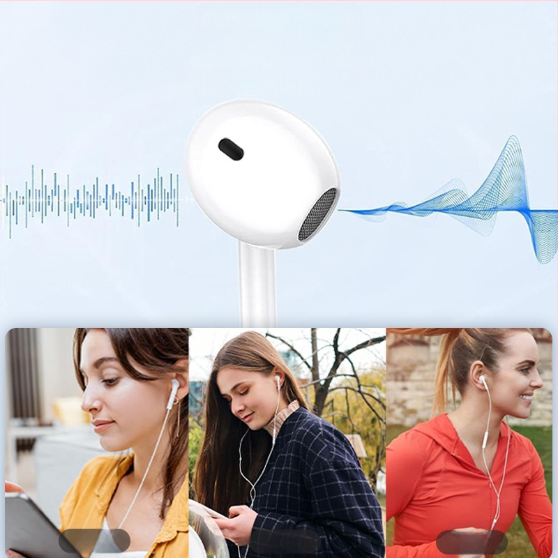 Iekšējās auss austiņas ar vadu Type-C savienojumu, 120 mm kabelis