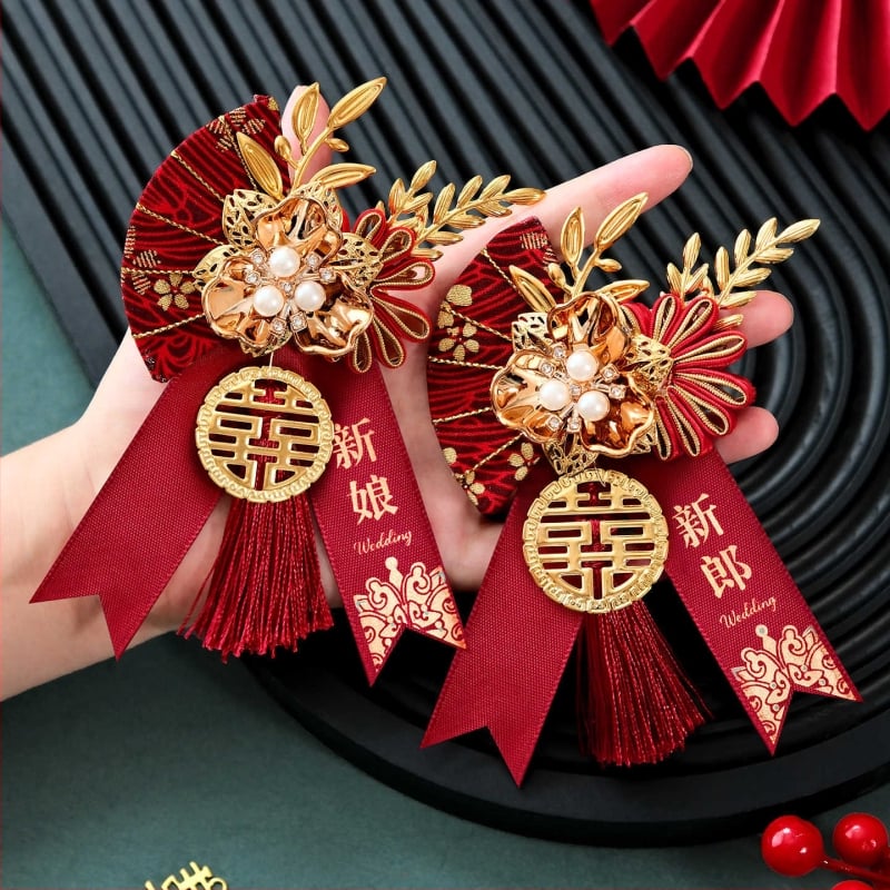 Vestuvių corsage komplektas šeimai ir vestuvinės šventei dalyviams – audinys, kinų stilius, be pritaikymo, specifikacijos: 80