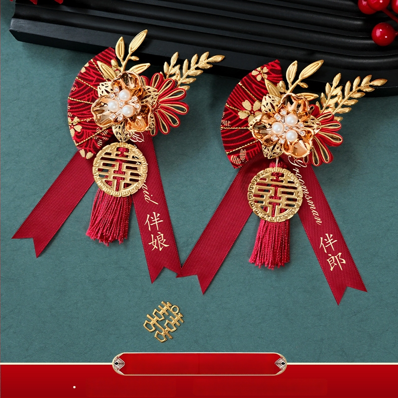 Vestuvių corsage komplektas šeimai ir vestuvinės šventei dalyviams – audinys, kinų stilius, be pritaikymo, specifikacijos: 80