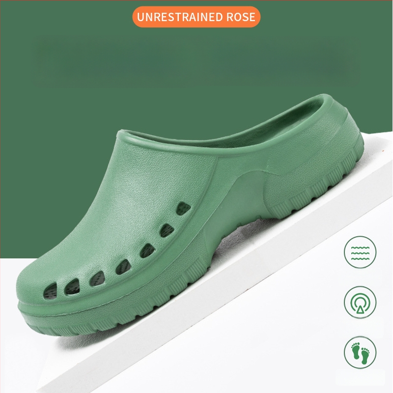 Chirurginiai bateliai operacinei salei – EVA viršus ir padas, 3 cm storio padas, smūgio absorbcija ir neslidus paviršius, pirštų skylutės dizainas, Baotou Cave stilius