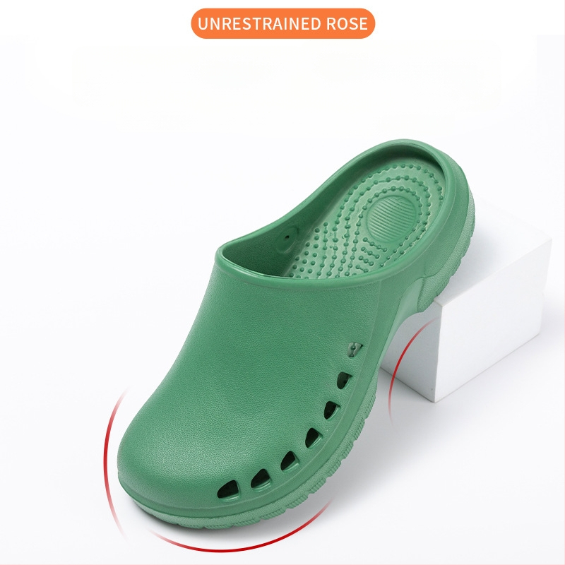 Chirurginiai bateliai operacinei salei – EVA viršus ir padas, 3 cm storio padas, smūgio absorbcija ir neslidus paviršius, pirštų skylutės dizainas, Baotou Cave stilius