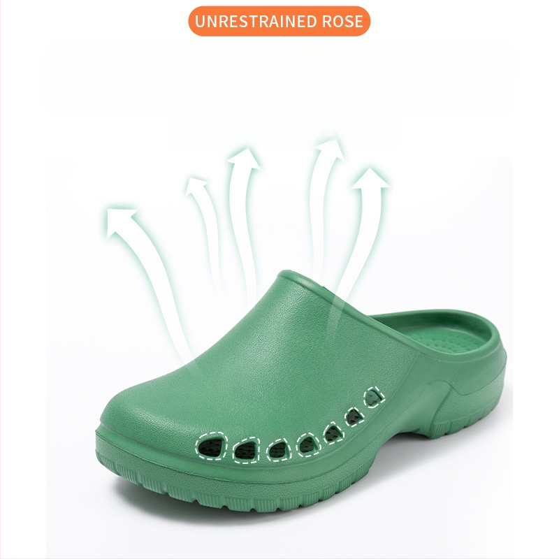 Chirurginiai bateliai operacinei salei – EVA viršus ir padas, 3 cm storio padas, smūgio absorbcija ir neslidus paviršius, pirštų skylutės dizainas, Baotou Cave stilius