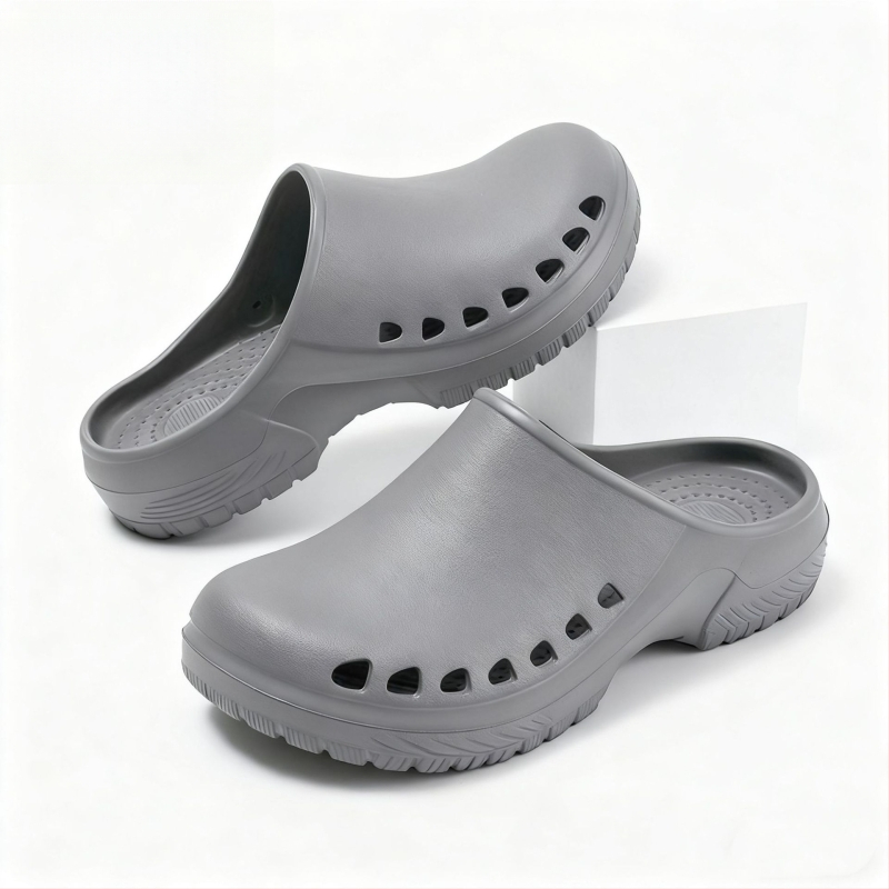 Chirurginiai bateliai operacinei salei – EVA viršus ir padas, 3 cm storio padas, smūgio absorbcija ir neslidus paviršius, pirštų skylutės dizainas, Baotou Cave stilius