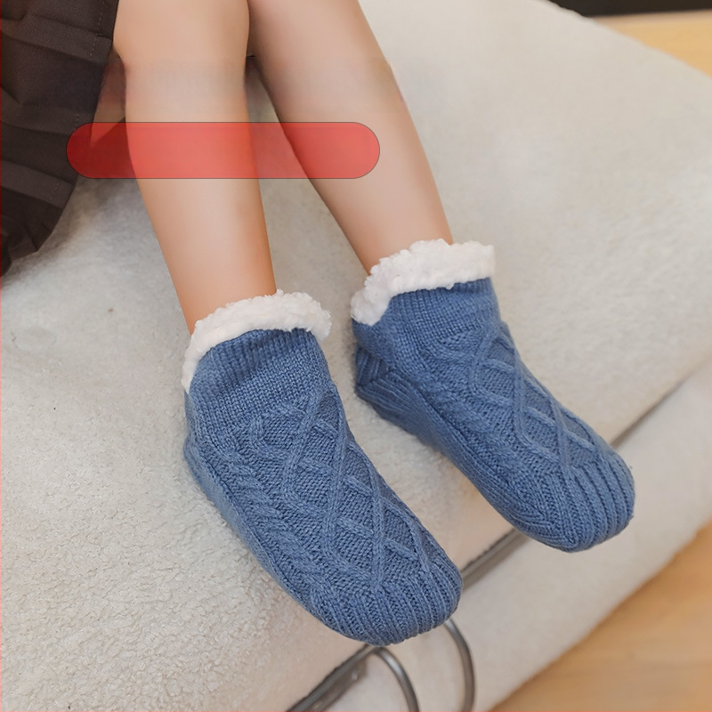 Детски подови чорапи с плюшена подплата, за вътрешна употреба, есен-зима, акрил 100%, за деца 3–8 г