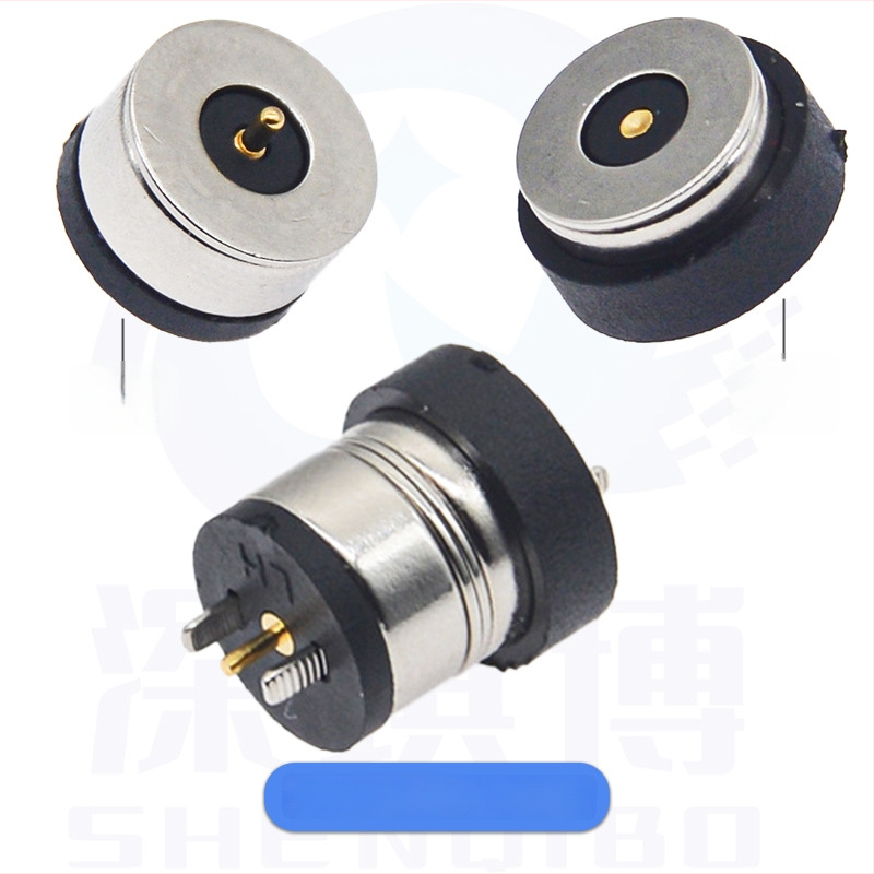 DC magnētiskais savienotājs (vīrietis un sieviete), apaļa magnētiskā uzlādes galva, ūdensizturīgs, 2 pin, Deep qibo