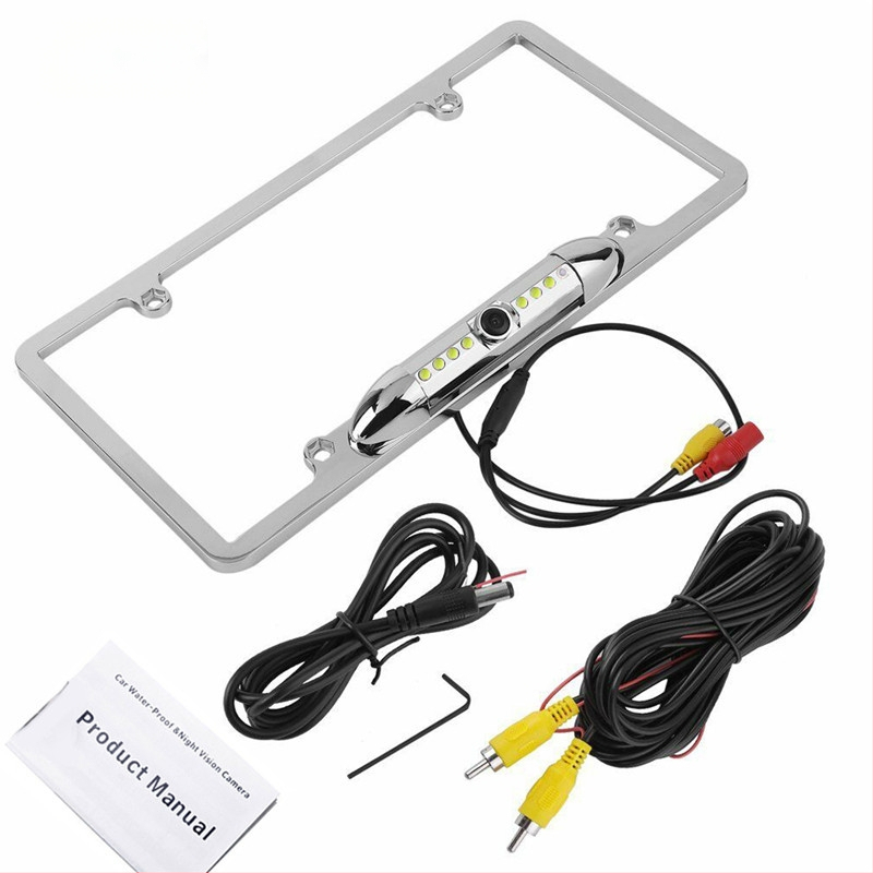 Cameră pentru plăcuța de înmatriculare a autoturismului, model universal, 720p, unghi de vizualizare 170°, alimentare 12V, opțiune fără fir