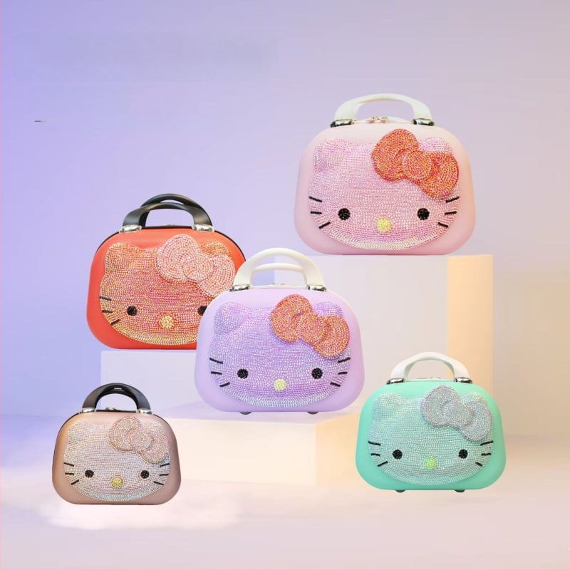 Пътуващ козметичен несесер за жени със заключване (ABS материал; цип; аниме карикатура; заключване: да; тип на заключване: обикновена комбинационна брава)