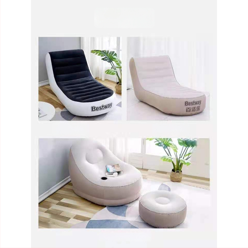 Bestway pripučiamas sofa su flokotu paviršiumi, svoris 3 kg, maksimali apkrova 200 kg