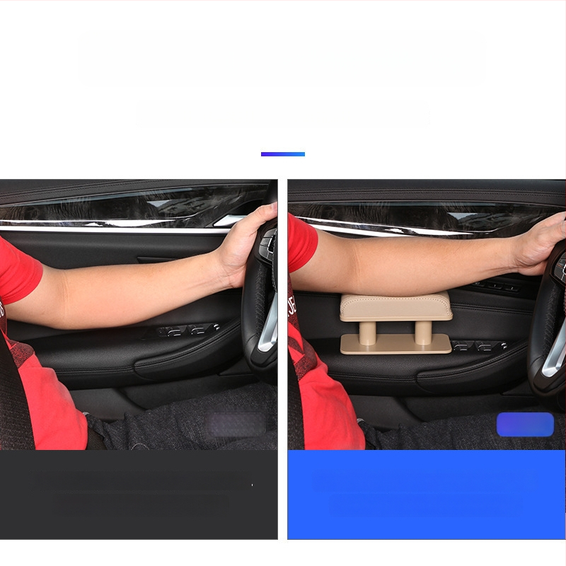 Kreisā ādas automašīnas elkoņa atbalsta spilvens (Universāls, Modelis 6913, Svars 0,2 kg, Montāžas atbalsts)