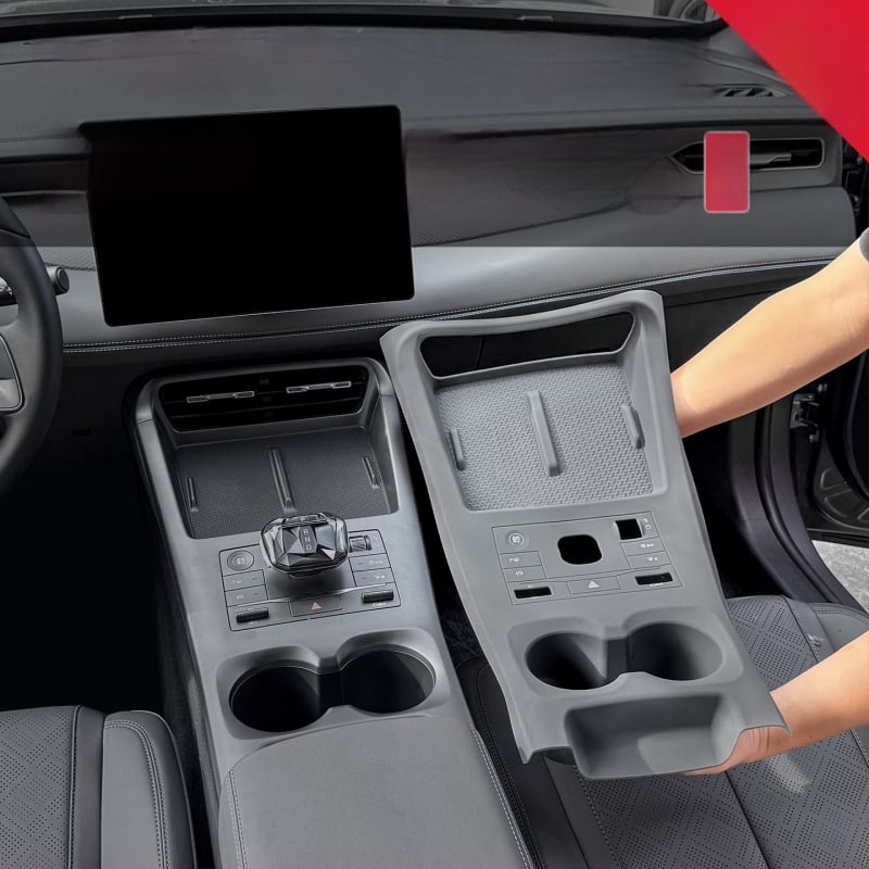 Silicone centru konsoles paklāji, pielāgojami, materiāls: silikons, saderīgi ar BYD Qin Plus