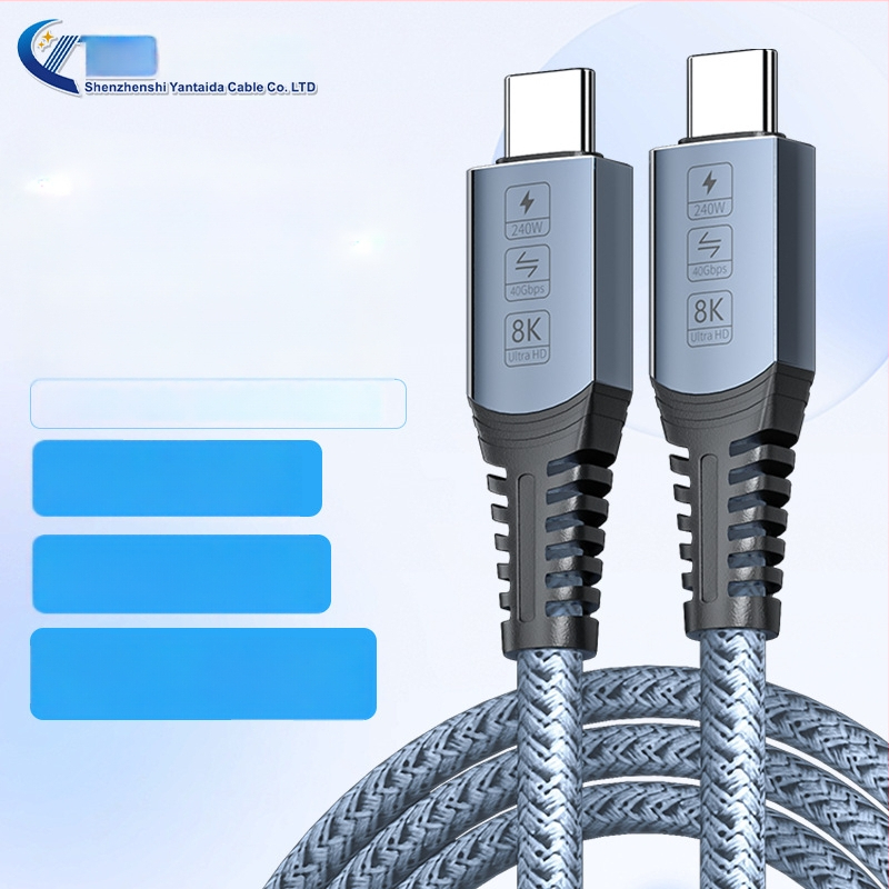 USB4 potpuno funkcionalan dvostruki USB-C kabel za podatke, 40Gbps, kompatibilan s Thunderbolt 4/3, PD 240W brzo punjenje, 8K prikazni kabel
