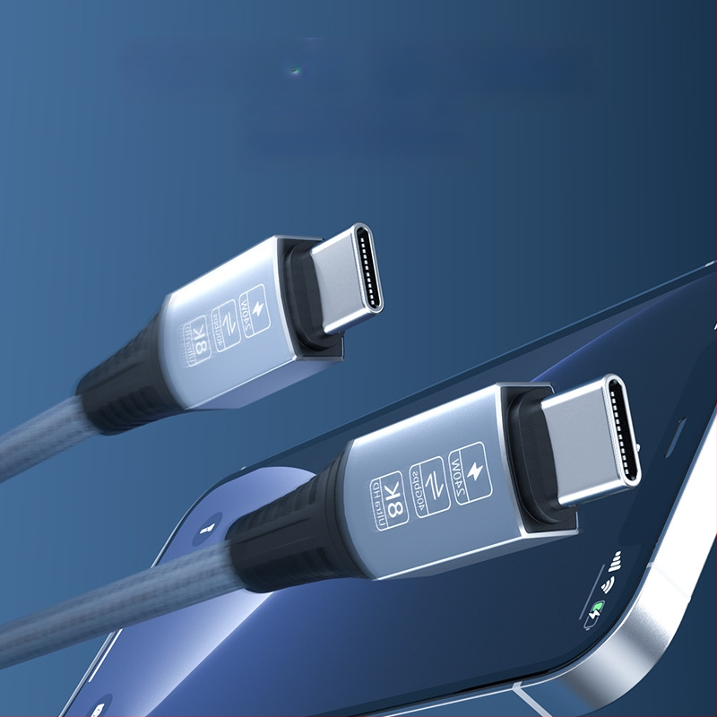 USB4 potpuno funkcionalan dvostruki USB-C kabel za podatke, 40Gbps, kompatibilan s Thunderbolt 4/3, PD 240W brzo punjenje, 8K prikazni kabel