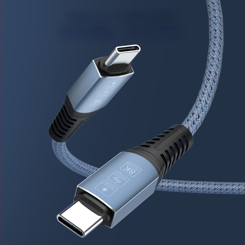 USB4 potpuno funkcionalan dvostruki USB-C kabel za podatke, 40Gbps, kompatibilan s Thunderbolt 4/3, PD 240W brzo punjenje, 8K prikazni kabel