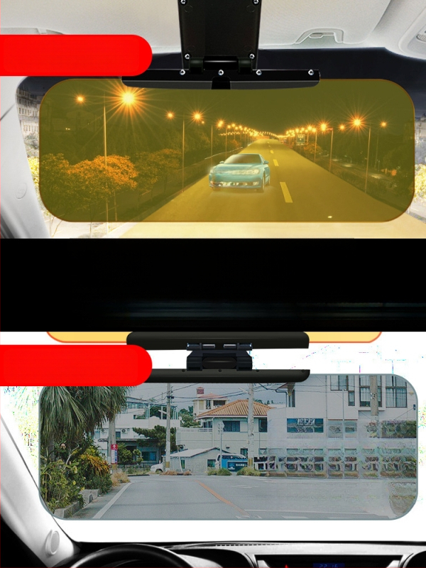 Антибляк огледало за кола, монтаж с лепило, универсално пасване, прост стил