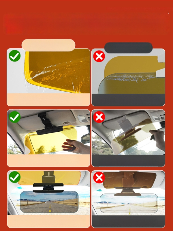 Антибляк огледало за кола, монтаж с лепило, универсално пасване, прост стил