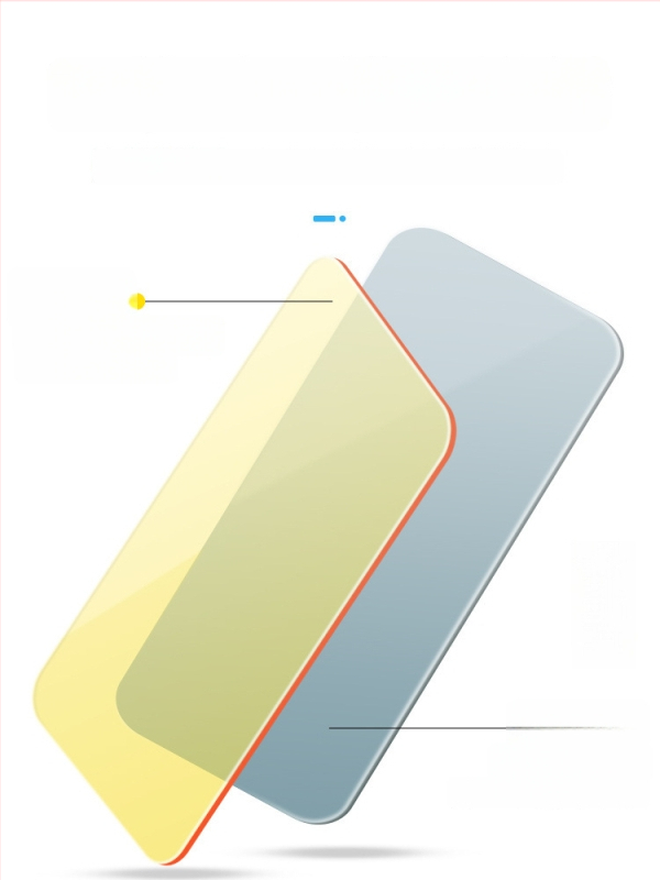 Антибляк огледало за кола, монтаж с лепило, универсално пасване, прост стил