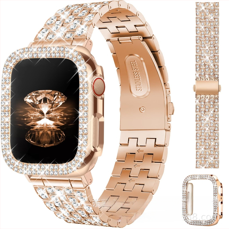 Metalni remen za Apple Watch s dijamantnom ukrašenjem i kopčom na klik